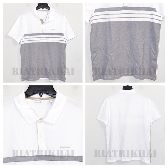 NWT‎ Calvin Klein Men's performance polo WHITE - Picture 1 of 7